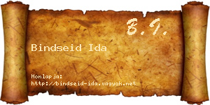 Bindseid Ida névjegykártya